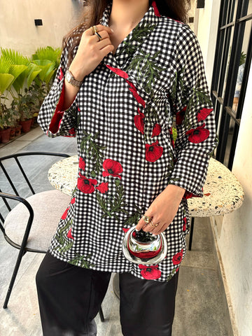 Floral Check Fusion